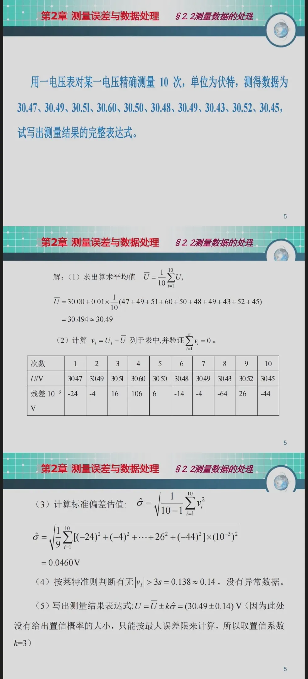 等精度重复测量