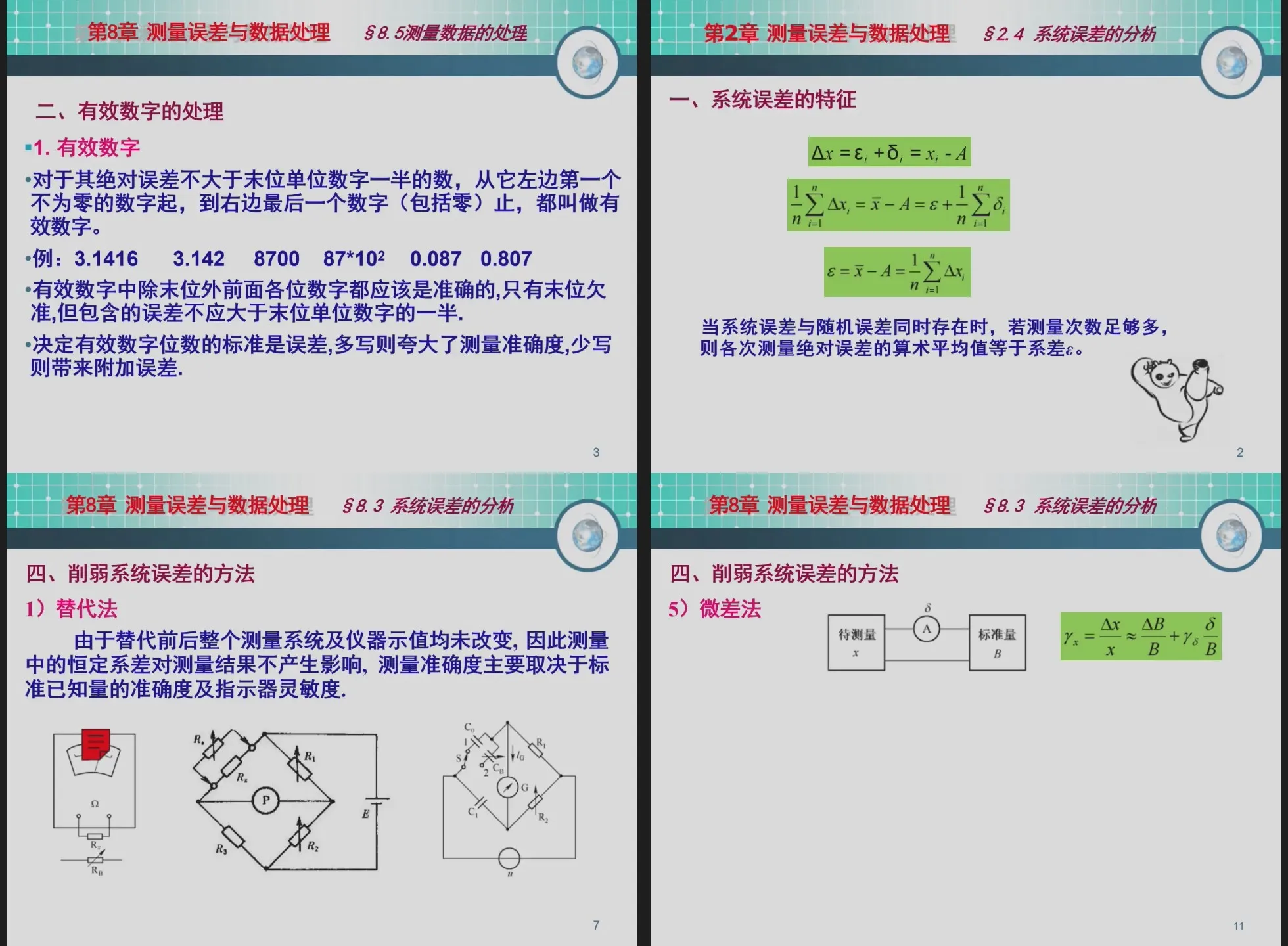 有效数字与系统误差消除